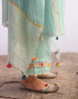Zaynab Powder Blue Bel Patti Palazzo