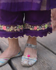 Zaynab Purple Bel Patti Palazzo