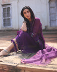 Zaynab Purple Bel Patti Palazzo