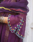 Zaynab Purple pintex Kurta