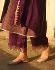 Zaynab Purple Scallop Palazzo