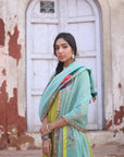 Nazneen Green Side kali Anarkali Set