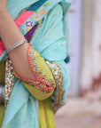 Nazneen Green Side kali Anarkali Set