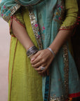 Nazneen Green Side Kali Kurta