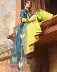 Nazneen Teal Leaf Dupatta
