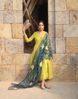 Nazneen Teal Leaf Dupatta