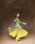 Nazneen Teal Leaf Dupatta