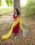 Heeriye Wine A-Line Pocket Kurta Set