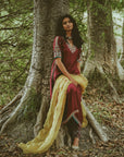 Heeriye Wine A-Line Pocket Kurta Set