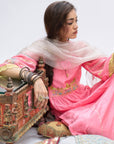 Gulnaaz Bright Pink Center Puckering Kurta