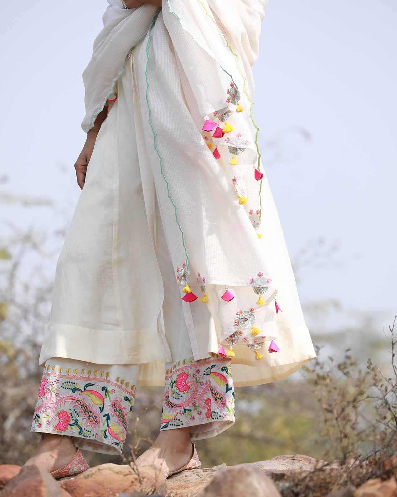 Bagh Ivory Jacket Kurta Set
