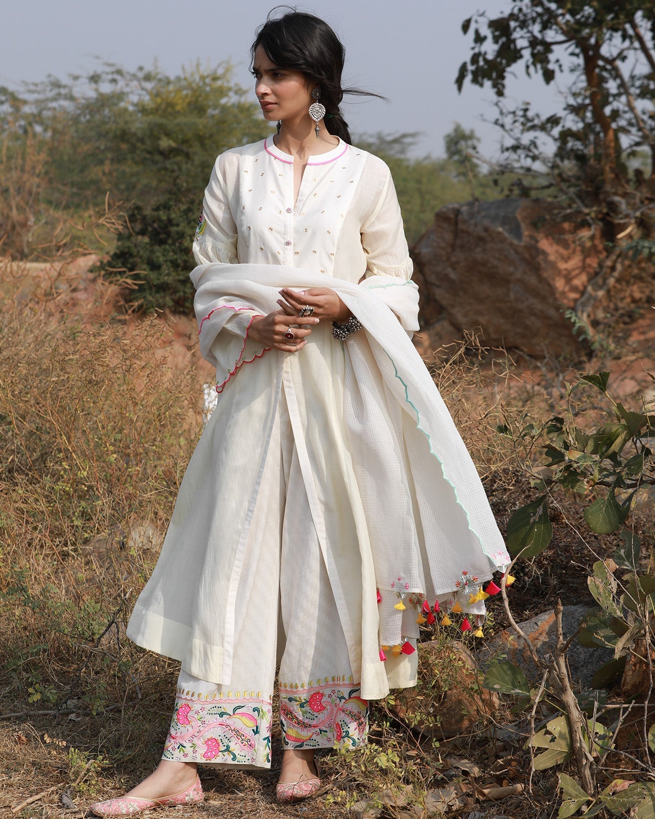 Bagh Ivory Jacket Kurta Set