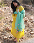 Bagh Yellow Pintuck Kurta Set