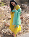 Bagh Yellow Pintuck Kurta Set