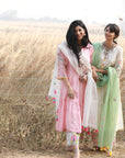 Bagh Pastel Pink Front Panel Puckering Set