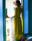 Firdaus Yellow Anarkali Set