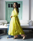 Firdaus Green A-Line Organza Set