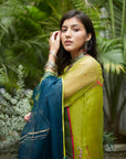 Firdaus Green Scallop Kurta Set