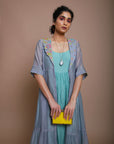 Life in Pink collar embroidered jacket dress