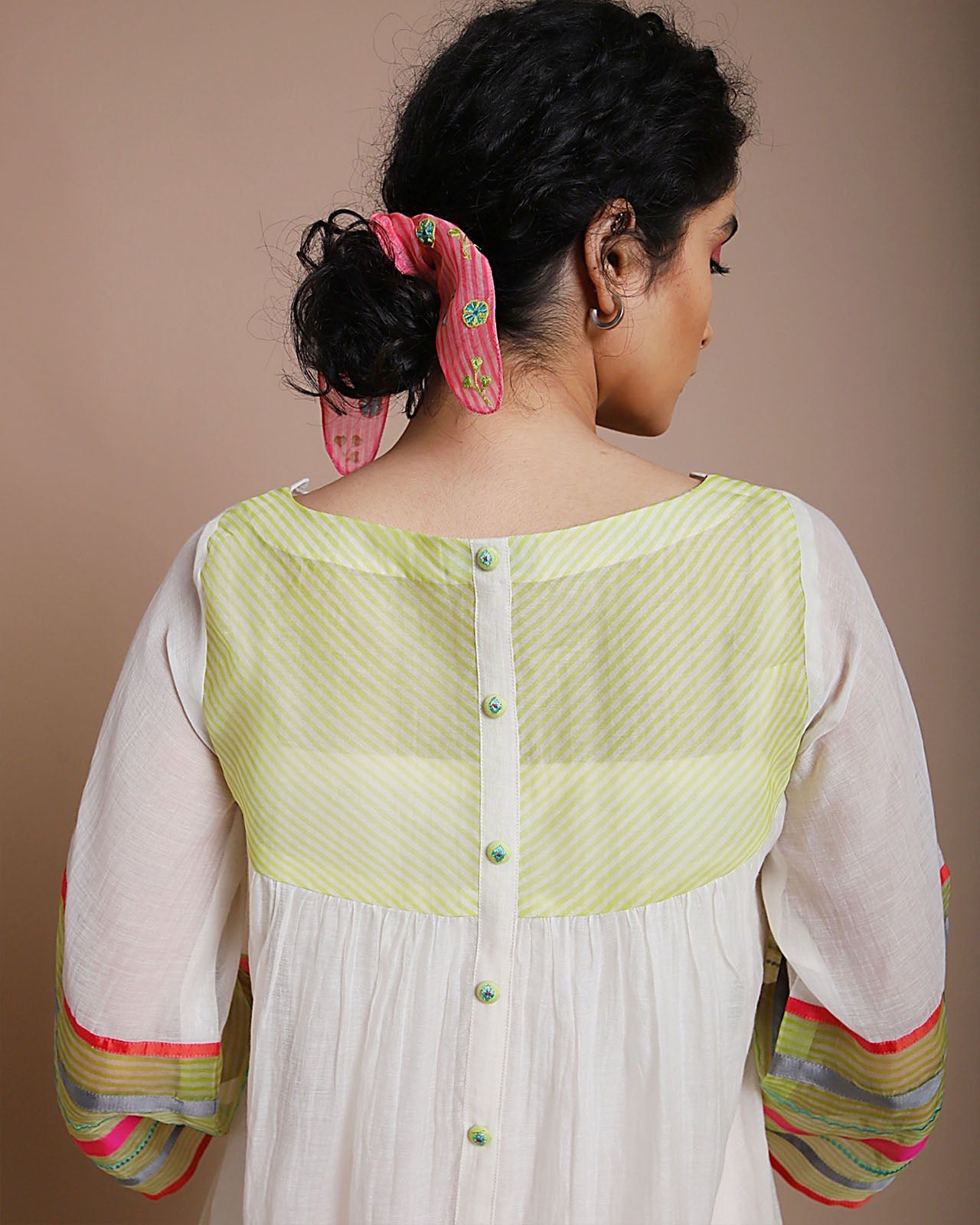 Life in Pink Center Puckering Kurta Set