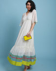 Life In Pink Chanderi Tiered Dress