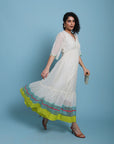 Life In Pink Chanderi Tiered Dress