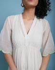 Life In Pink Chanderi Tiered Dress