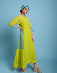 Life In Pink Striped Side Panel Puckering Dress