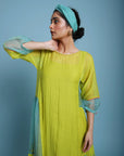 Life In Pink Striped Side Panel Puckering Dress