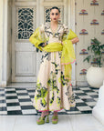Retro Raani Black And Ivory Jacket Anarkali Set
