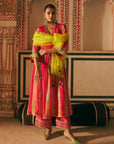 Khel Pink And Pastel Pintuck Kurta Set