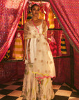 Khel Ivory Gharara Set