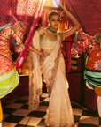 Khel Ivory Tissue Saree