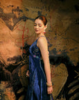 Ananya Panday Velvet Blue Kurta Set