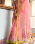 After Hours Nude Pink Organza Saree Set