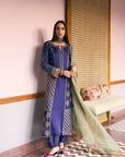 After Hours Purple Panel Embroidered Kurta Set