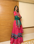 After Hours Magenta Printed Sharara Set