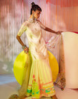 Ivory Pome Embroidered Dupatta