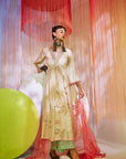 Ivory Jaal Silk Kurta Set