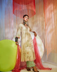 Ivory Jaal Silk Kurta Set