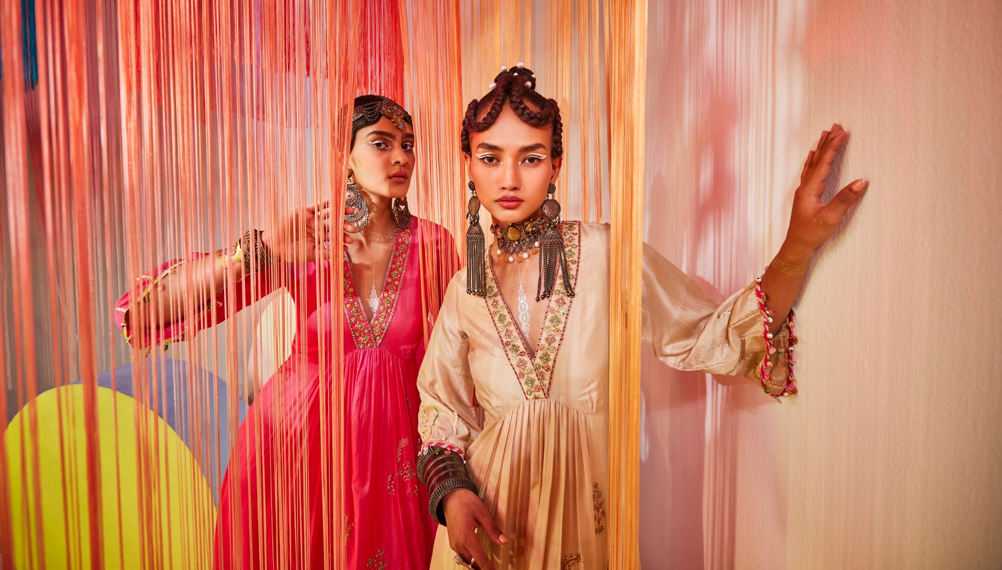 Ivory Jaal Silk Kurta Set