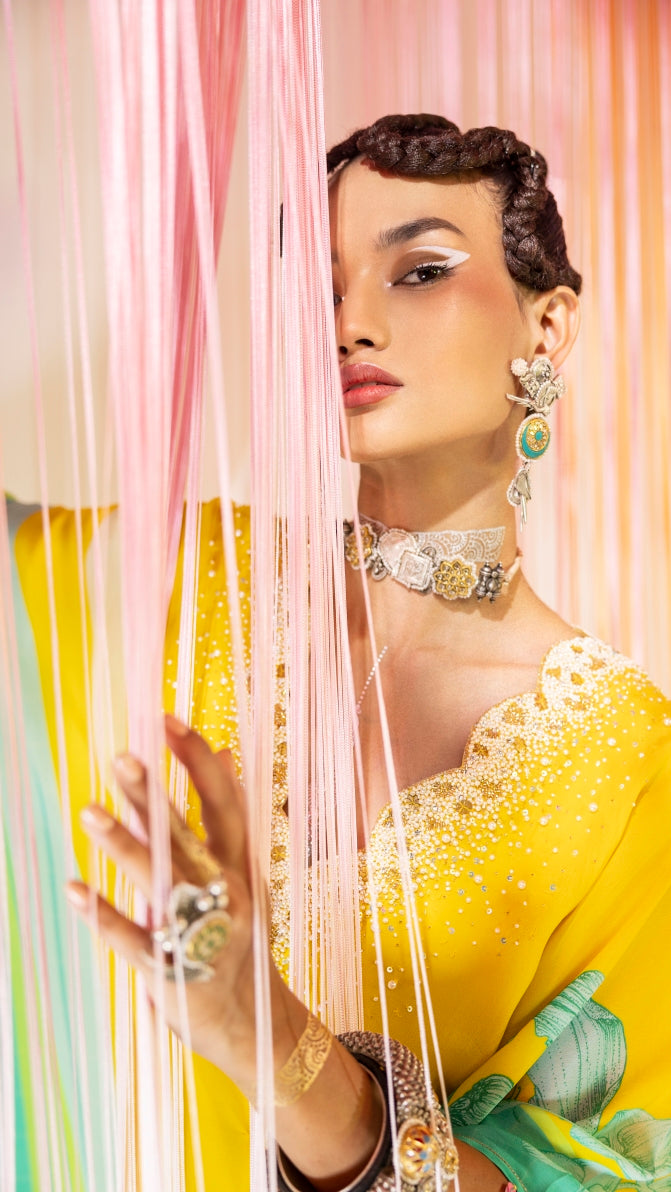 Yellow Pearl Kaftan