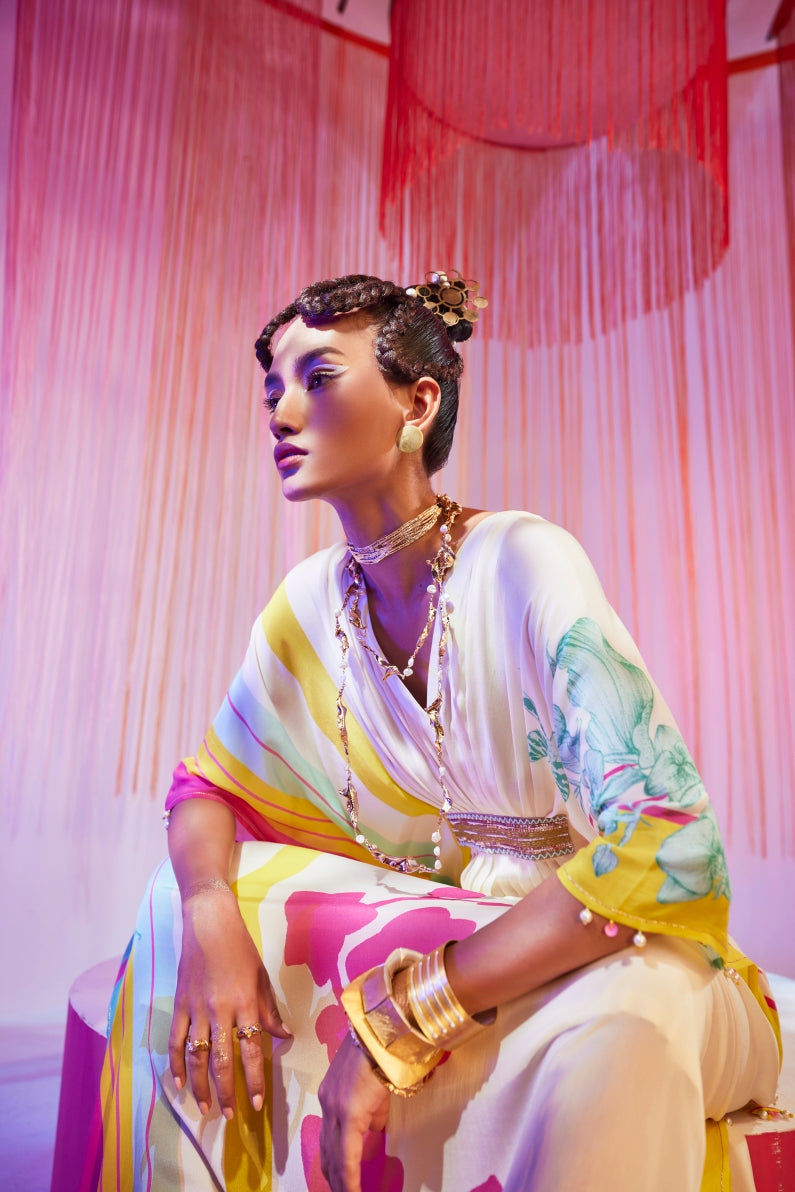 Ivory Belt Kaftan