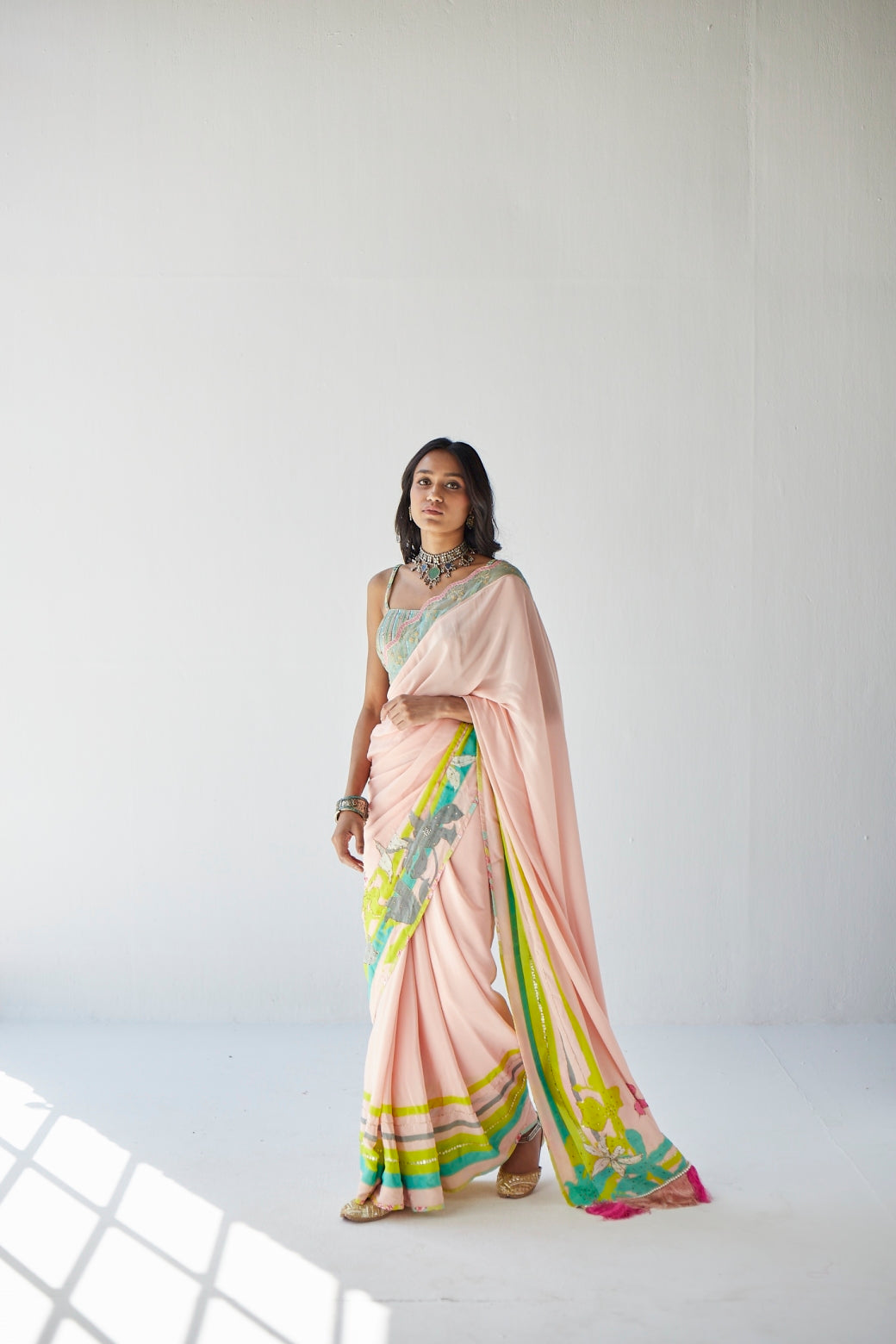 Pastel Pink Rakulpreet Singh Orchid Sari
