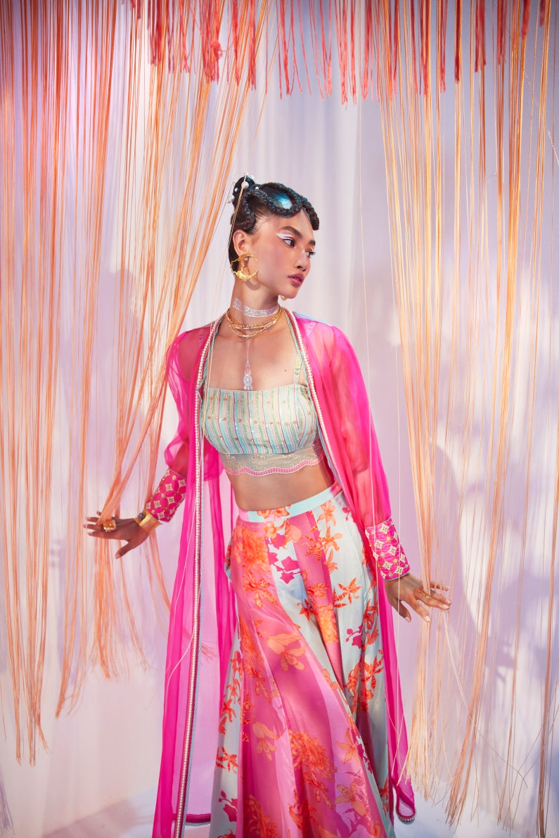 Hot Pink Orchid Jacket Set