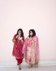 Ramniq Red Choga Style Kurta Set