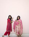 Ramniq Red Choga Style Kurta Set