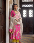 Fariba Hot Pink Printed Side Kali Kurta Set