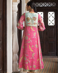 Fariba Pink Printed Back Yoke Kurta Set