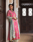 Fariba Pink Printed Back Yoke Kurta Set
